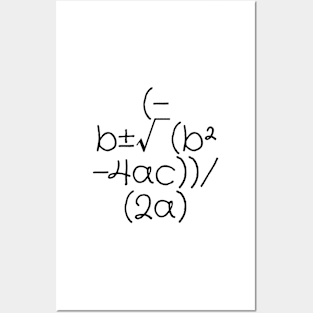 Quadratic Formula Posters and Art